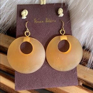 Butterscotch lucite earrings - Boutique